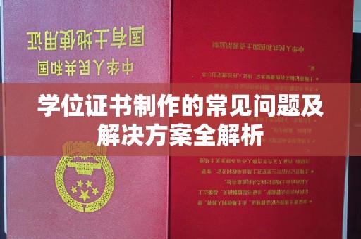 大通学位证书制作的常见问题及解决方案全解析